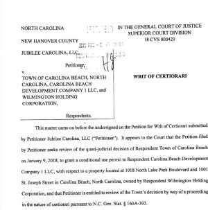In March, Jubilee Carolina asked the courts to review the decision made by Carolina Beach Town Council (Port City Daily photo/Michael Praats)