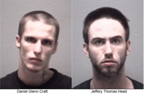 Daniel Glenn Craft and Jeffery Thomas Head, both from Wilmington, were arrested this week in Carolina Beach on numerous drug possession charges. (Port City Daily photo | Courtesy Carolina Beach Police Department)