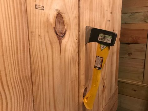 The concept is simple: enjoy a few adult beverages and throw some axes. It's safer than it sounds. (Port City Daily photo | Benjamin Schachtman)