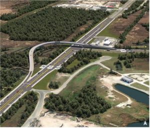 A flyover interchange (Port City Daily photo/Courtesy NCDOT)
