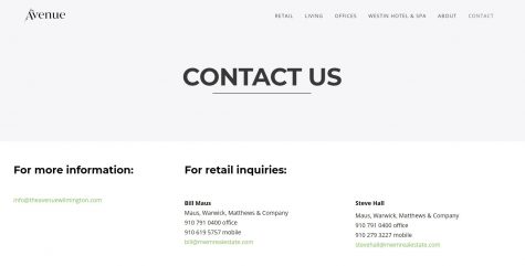According to the retail website for The Carroll Companies' The Avenue project, Maus, Warwick, Matthews & Company where Wilmington City Councilman Charlie Rivenbark has worked since 2004 is handling commercial real estate for the development. (Port City Daily photo | Courtesy The Carroll Companies)