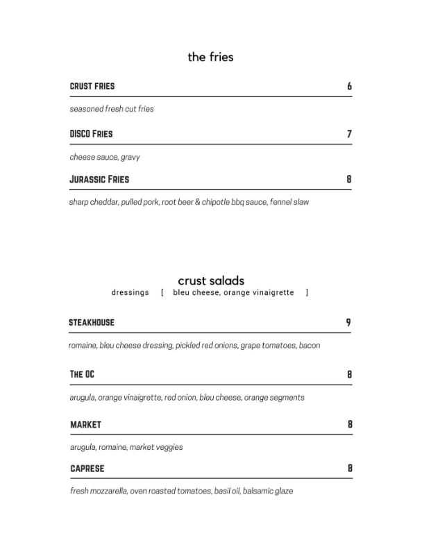 Crust Kitchen Menu Downtown Wilmington’s Crust Kitchen and Cocktails now open, check out ...