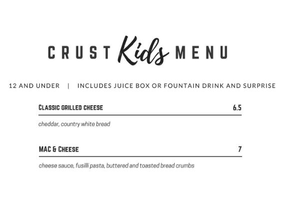 Crust Kitchen Menu Downtown Wilmington’s Crust Kitchen and Cocktails now open, check out ...