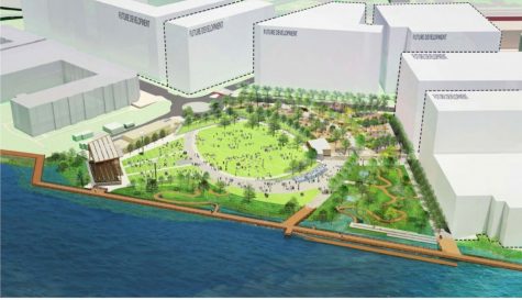 Since the 2016 park bond was introduced to fund the North Waterfront Park, the City of Wilmington has suggested the future development around the park could include a public-private parking project. (Port City Daily photo | Courtesy City of Wilmington)