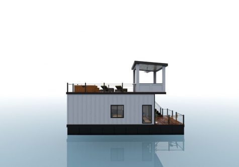 A one-bedroom model, with optional hot tub on the second floor. (Port City Daily photo | Courtesy USAInvest Co)