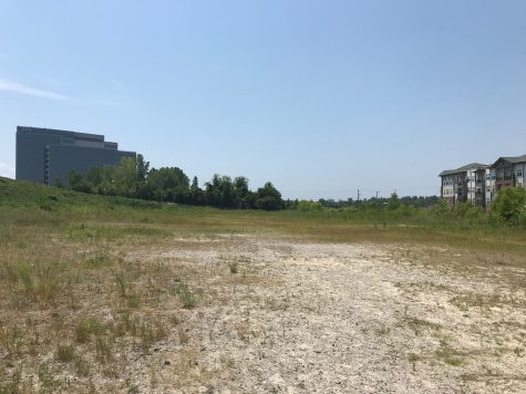 Located in the spawling elevated area between PPD headquarters and the Sawmill Point Apartments, the Flats will feature 300 units. (Port City Daily photo | Benjamin Schachtman)