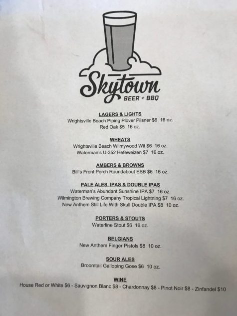 Skytown Beer and BBQ is still brewing up its own in-house beers; in the meantime, it's serving a selection of local craft beers. (Port City Daily photo | Benamin Schachtman)