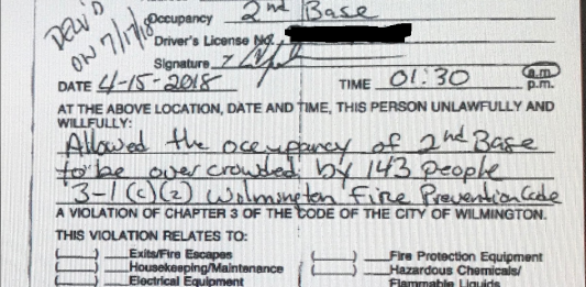 2nd Base owner Atiba Johnson was initially fined almost $24,000 -- but the Wilmington Fire Department later lowered that to $14,300. (Port City Daily photo | Benjamin Schachtman)