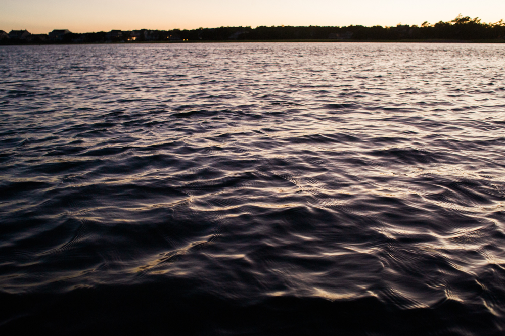 The Intracoastal Waterway near Bradley Creek, 8:01 p.m., August 28, 2018. (Port City Daily photo | Mark Darrough)