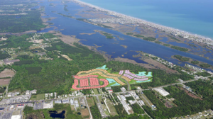 Waterside, a planned community in Surf City owned by Alabama-based Surf City Properties LLC, was initially rezoned and approved for 3,200 residential units. On Monday, developer Marion Uter said the first 170 lots will be ready for homebuilder D.R. Horton to begin construction, and that homes may be ready for move-in by March 2019. (Port City Daily/Courtesy Trez Forman Capital)
