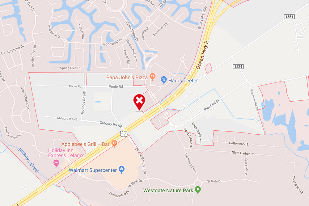 Belville's Waterford ABC store is located just outside Leland's municipal limits. (Port City Daily graphic/Courtesy Google Maps)