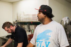 Keith Rhodes, a prominent Wilmington chef at Catch restaurant, gave Allen a job and an ultimatum: get a roof over your head and get a raise (September 6, 2018). (Port City Daily photo | Mark Darrough)