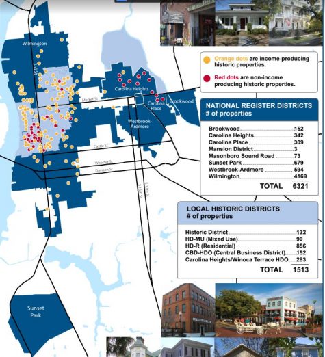 National Historic Registry districts require 90-day notice to demolish properties; Local Historic Districts have many more requirements. (Port City Daily photo | Courtesy City of Wilmington)