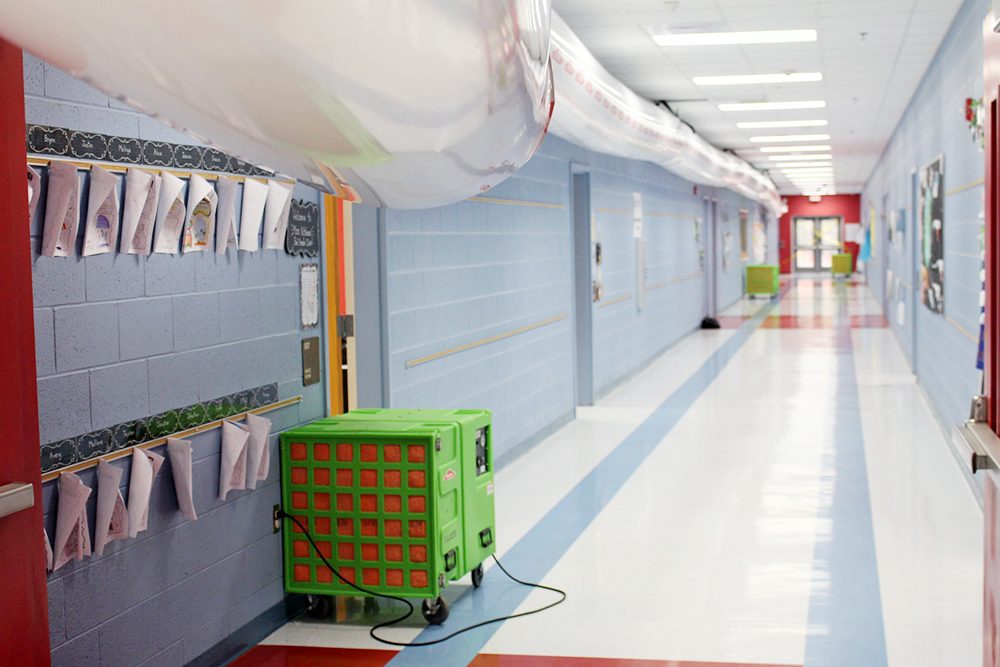Brunswick County Schools have placed dehumidifiers at Bolivia Elementary and other facilities to ensure its schools are safe for students upon return. (Port City Daily photo/Courtesy Brunswick County Shools)