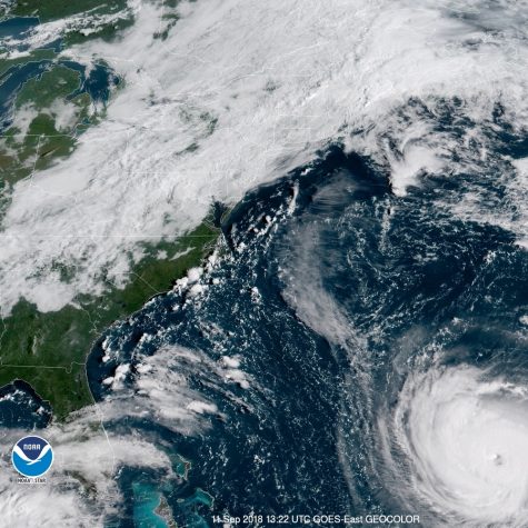 Hurricane Florence convinced some counties to issue mandatory evacuations, and pushed New Hanover County's shelters to their limits. What happens if a bigger storm comes through? (Port City Daily photo | Courtesy National Oceanic and Atmospheric Administartion)