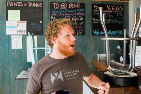 Co-owner John Savard in the taproom of Wilmington Brewing Company. (Port City Daily photo/Mark Darrough)