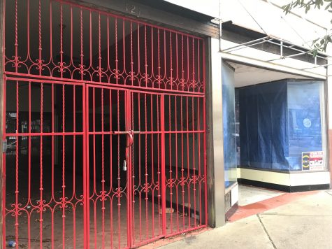 Sam's Hot Dogs and Cobbler's Bench, both closed before the storm; they will reopen as a single location for an as-of-yet unnamed downtown business looking to relocate. (Port City Daily photo / Benjamin Schachtman)