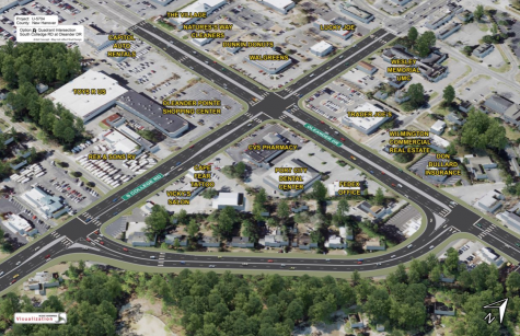 A quadrant design for the intersection of College Road and Oleander Drive was recommended by the NCDOT and approved by the WMPO. (Port City Daily photo / Courtesy NCDOT)