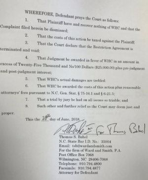 A motion to dismiss the case against WHC (Port City Daily/ Ben Schachtman)