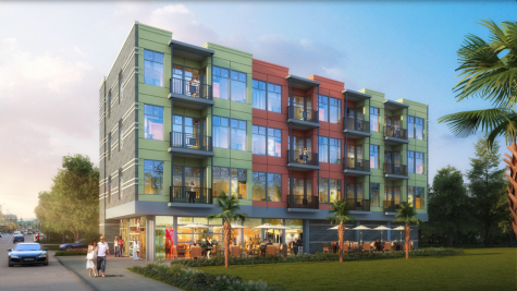 A new mixed-use development in downtown Carolina Beach, the Islander @ TownePlace, will is scheduled to open by spring 2019. (Port City Daily photo/Courtesy Justin Donaton) 