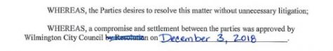 A settlement between the city and the Village at Mayfaire Condominium Owners Association was signed during a closed-session meeting earlier this month. (Port City Daily photo / City of Wilmington)