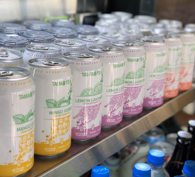 Tama Tea co-founder Rocco Quaranto said her company has been workin on a line of canned sparkling tea (pictured) for over a year. (Port City Daily photo/Courtesy Tama Tea)