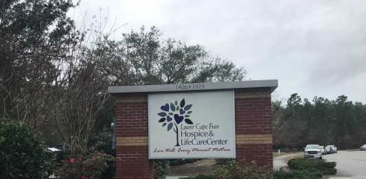 Lower Cape Fear Hospice borders the future site of The Healing Place. (Port City Daily photo / Benjamin Schachtman)