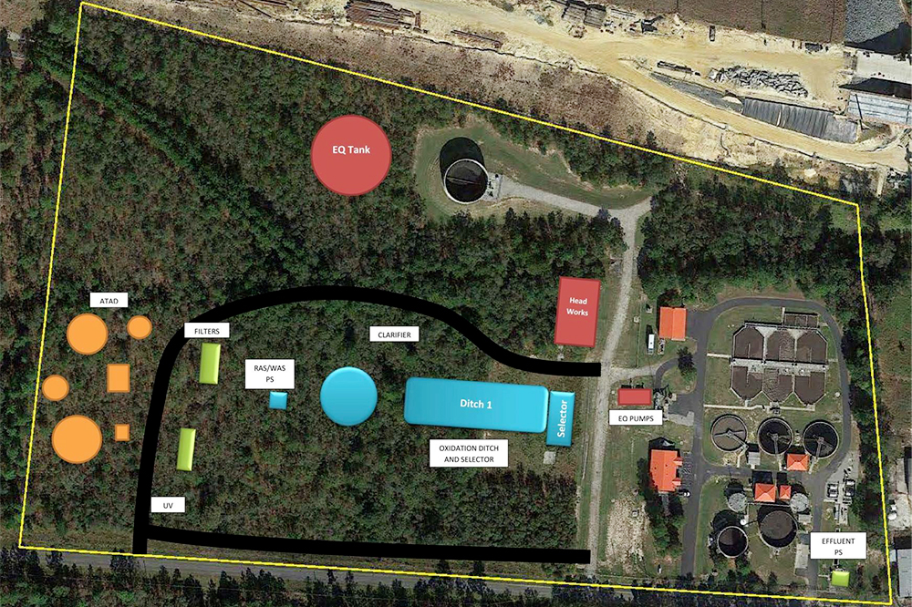 Initial plans to expand Brunswick County's Northeast Wastewater Treatment Plant include doubling the plant's ability to process wastewater, which was nearing 90 percent capacity in 2016. (Port City Daily/Courtesy Brunswick County)