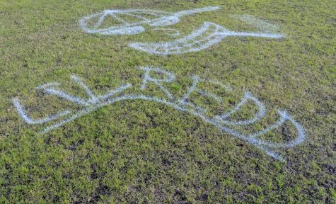 What may be a name tag left by whoever vandalized the Cape Fear Rugby Club field. (Port City Daily photo / Courtesy Cape Fear Rugby Club)