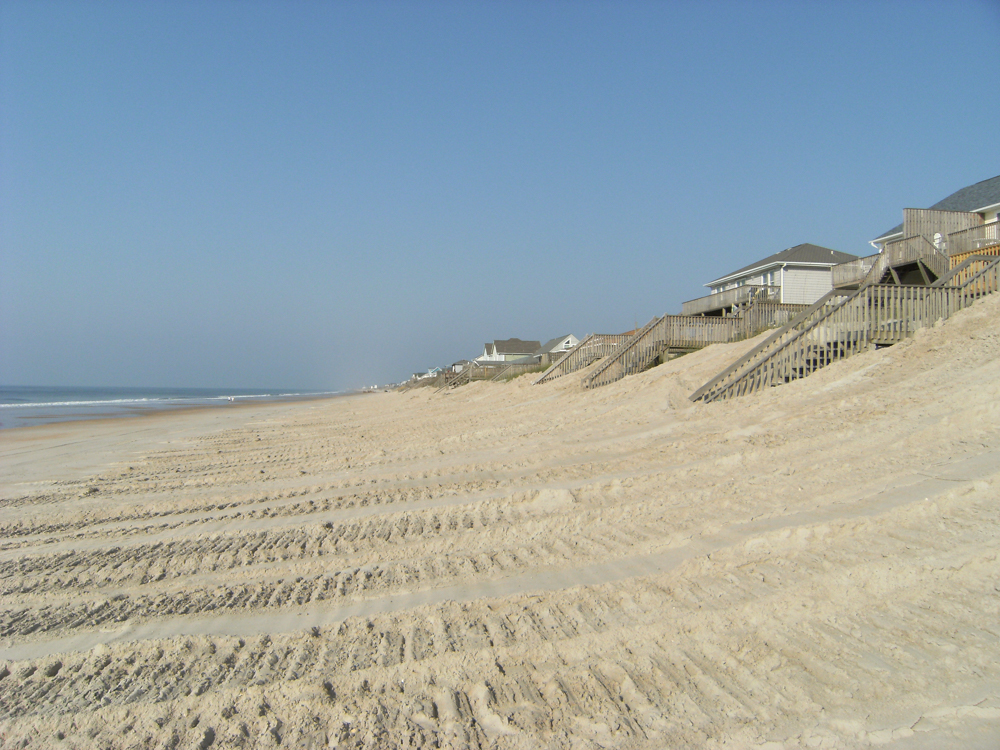 A prior beach push in Surf City. (Port City Daily photo/file photo)