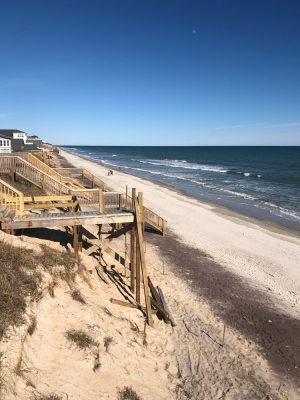The Surf City beachfront at the Greensboro Avenue beach access. (Port City Daily photo/file photo)