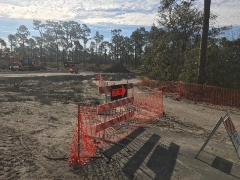 The commercial phase of the Autumn Hall development is moving ahead on Eastwood Road, with 116 apartments, retail, and office space. (Port City Daily photo / Benjamin Schachtman)