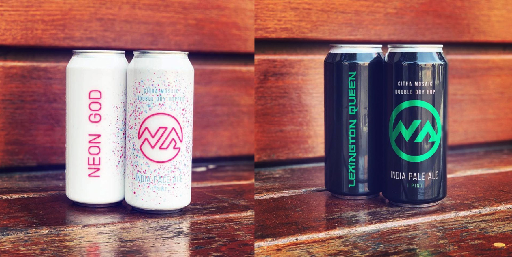 New Anthem's can-release of the double dry hopped Neon God IPA and Lexington Queen IPA. (Port City Daily photo/Courtesy New Anthem Beer Project)