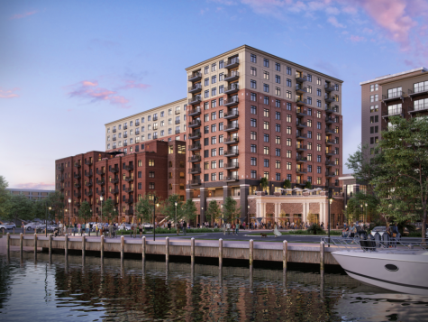 Artist rendering of the River Place development, currently under construction. Mellow Mushroom is the second confirmed restaurant tenant in the project. (Port City Daily photo / Courtesy Cape Fear Commercial.)