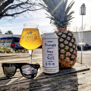 Broomtail's new Pineapple Galloping Gose made a Friday (Feb. 15) release. (Port City Daily photo/Courtesy Broomtail Craft Brewery)