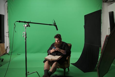 Dean Goodyear on the set of a television show pilot he and friend Ben Woods were working on before Goodyear's death. (Port City Daily photo/Courtesy Been Woods)
