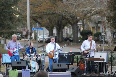 Eagles tribute band Eaglewing will kick off the summer concert series in late-May; here they play at the recent New Year's Blueberry Drop in Burgaw. (Port City Daily photo/Courtesy Pender County)