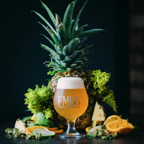 Flying Machine's new release, the Electra, a tropical modern IPA. (Port City Daily photo/Courtesy Flying Machine Brewing Co.)