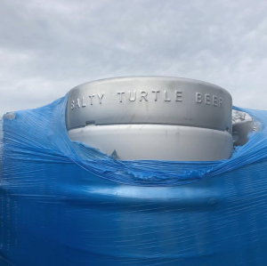 Kegs out for distribution at the Salty Turtle Beer Company in Surf City. (Port City Daily photo/Courtesy Salty Turtle Beer Co.)