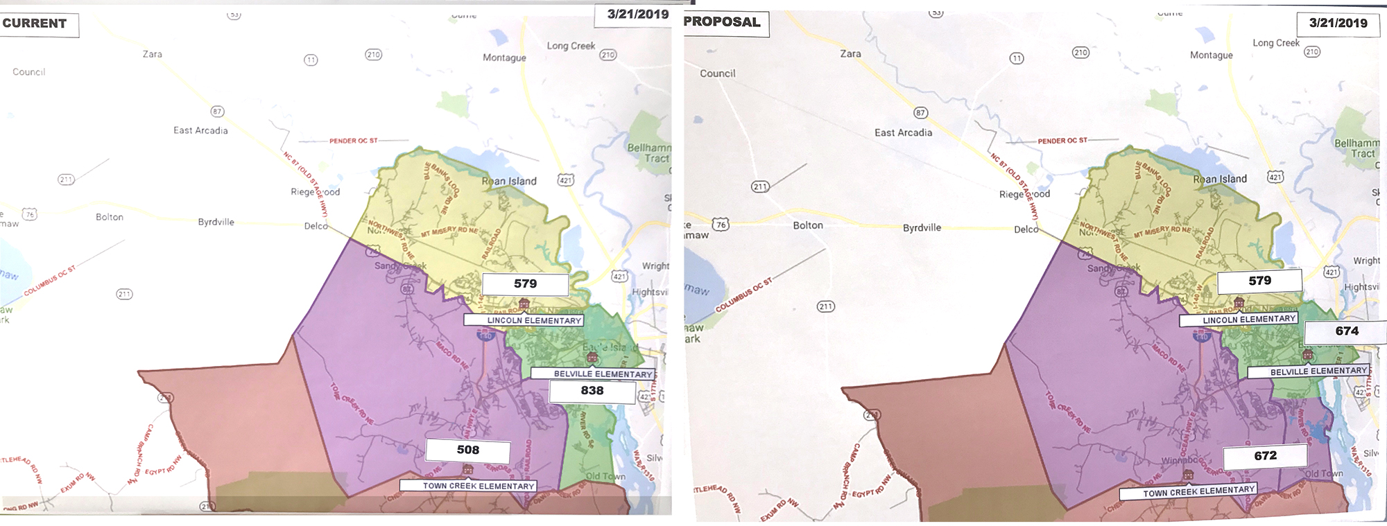 Elementary school assignments in Brunswick's northern district would alleviate crowding at Belville Elementary School. (Port City Daily photo/Courtesy Brunswick County Schools)