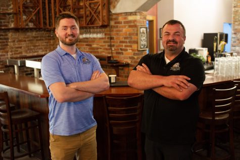 Zach Harmon and Allen Carpenter are set to open Rooster and the Crow in Chandler's Wharf on Water Street. It will replace NeMa Burger and Pizza Lounge, which owners closed due to Florence-related damages. (Port City Daily photo/Mark Darrough)