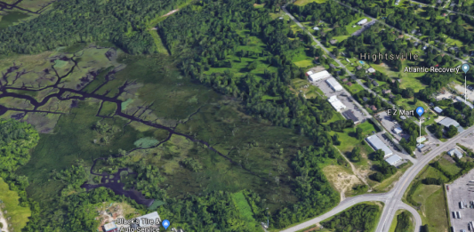 A request for a rezoning for property off Castle Hayne Road has been submitted to the county (Port City Daily/Google)