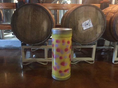 One of five decorated kegs that will be hidden around the city for the Easter Keg Hunt that will take place next week. (Port City Daily photo/Courtesy Bill's Brewing Co.)