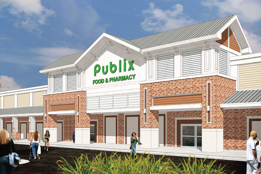 Oak Island's new Publix-anchored shopping center broke ground this week and is expected to open by May 2020. (Port City Daily/Courtesy Halpern Enterprises)