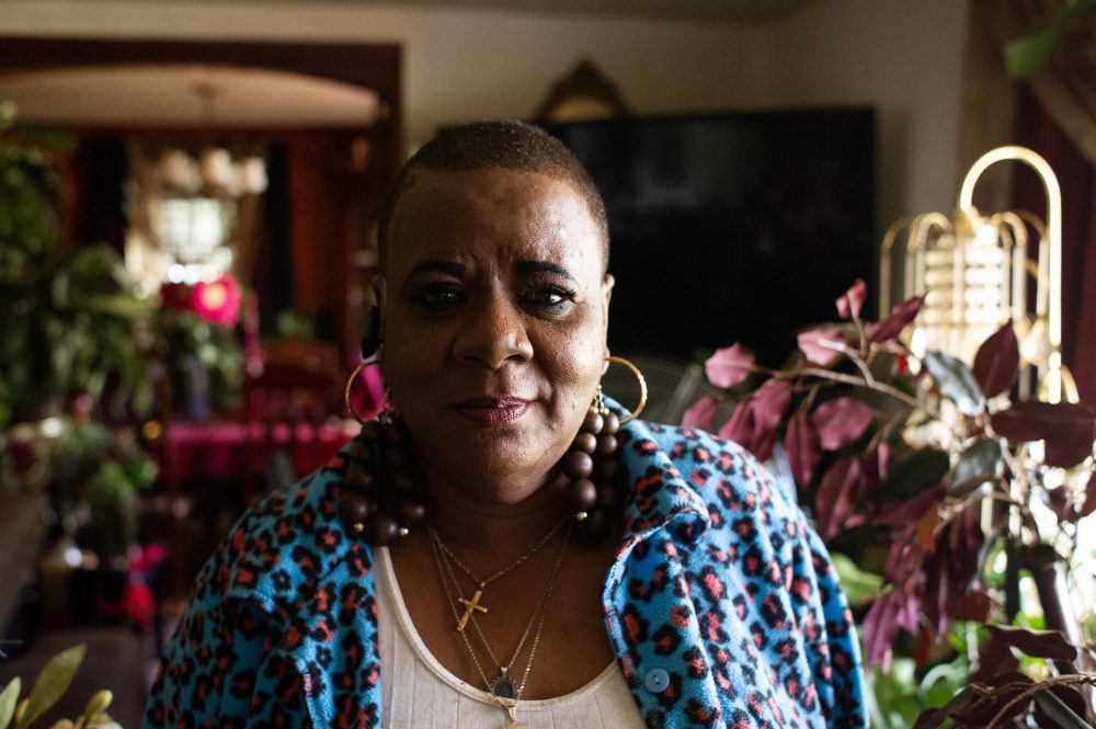 Romana Rochelle, a resident of the Maple Hill community, said she and her son have experienced worsening respiratory problems since Hurricane Florence caused mold to grow inside her home. (Port City Daily photo/Mark Darrough)
