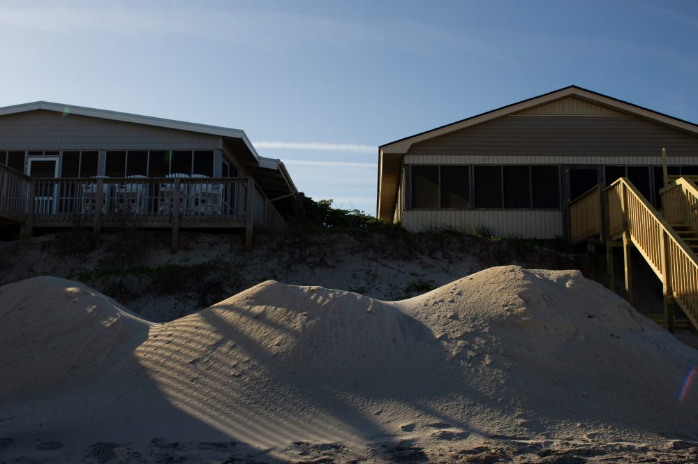 Surf City's sand-haul project was shut down by the NCDEQ before it could be completed before the sea turtle nesting season. (Port City Daily photo/Mark Darrough)
