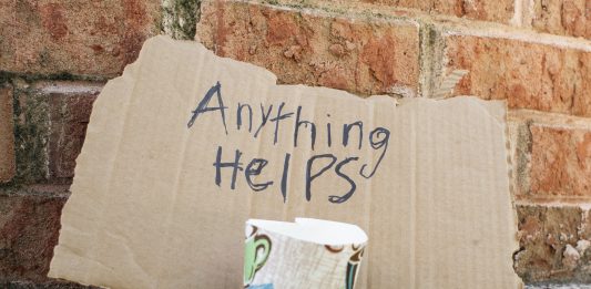 Panhandling is seen as one of the biggest problems facing the downtown district (Port City Daily/Mark Darrough)