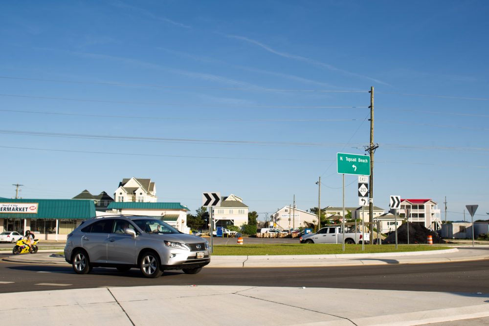 The NCDOT has allocated $500,000 from the bridge project for landscaping projects around the new roundabouts and down Roland Ave. (Port City Daily photo/Mark Darrough)