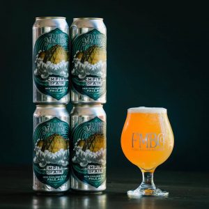 Flying Machine's new cans of Empire of Air New England Pale Ale. (Port City Daily photo/Courtesy Flying Machine Brewing Co.)