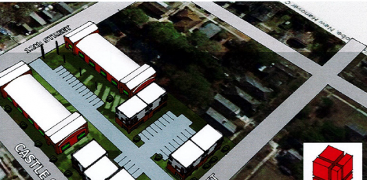 A rendering of what the mixed-use development could look like at Castle Street (Port City Daily/Hipp Architecture)